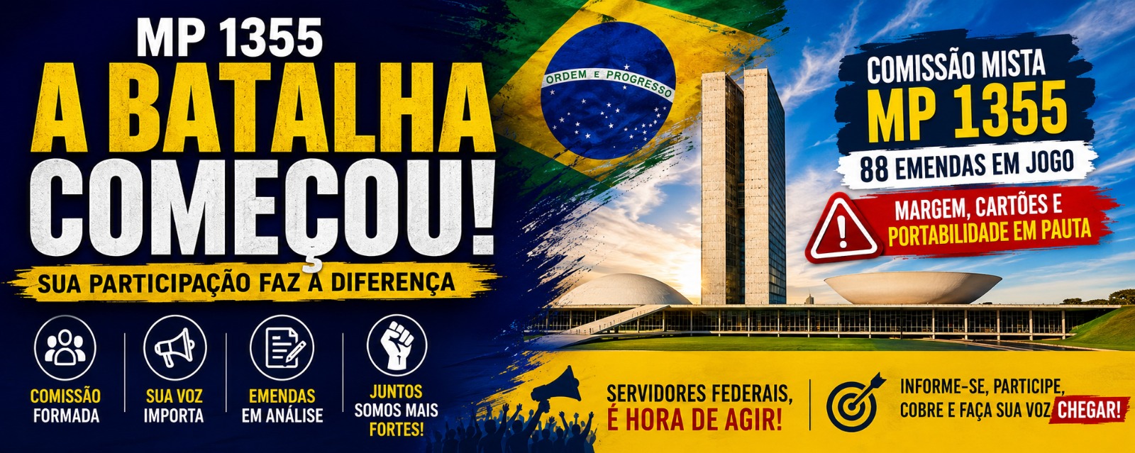 Comissão da MP 1355 ganha composição: este é o momento de os servidores federais se mobilizarem